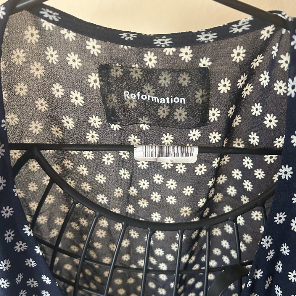 Reformation Black Sundress Scoop Neck Mini